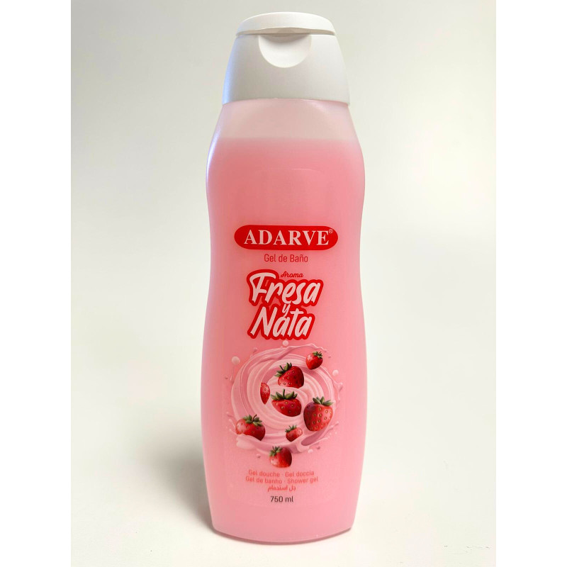 623522-GEL DE BAÑO ADARVE FRESAS Y NATA 750 ML